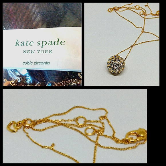 Kate SPADE Disco Ball 18" Adj Necklace In Crystal NWTs [$78] For Animal Rescues - Picture 3 of 5